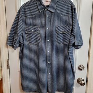 KingSize Men's XL TALL Denim Shirt Very Good Condition Dry Cleaned
